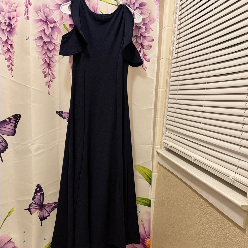 Seven7 One Shoulder Navy Dress